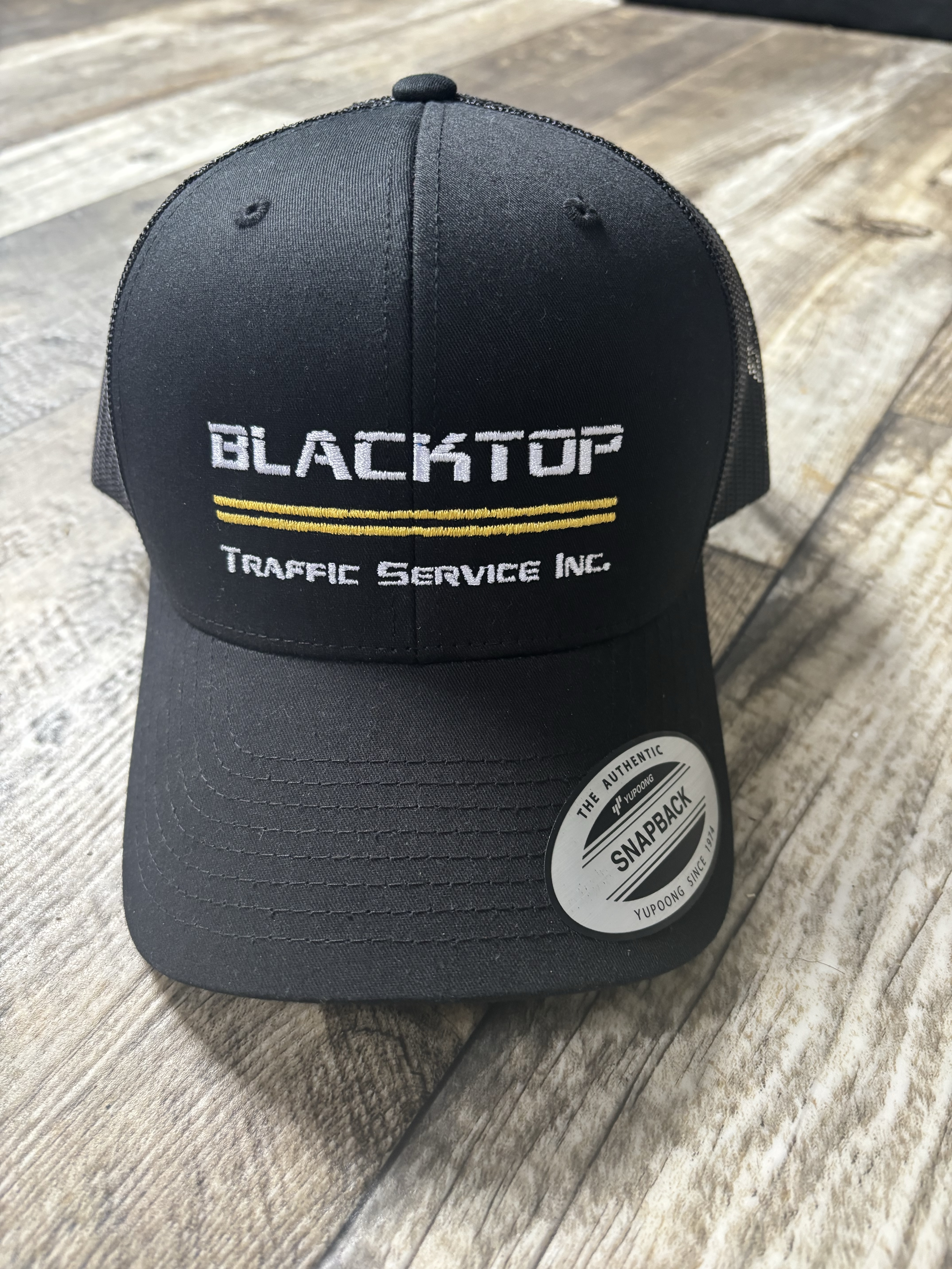 Blacktop Traffic Service embroidered snapback hat