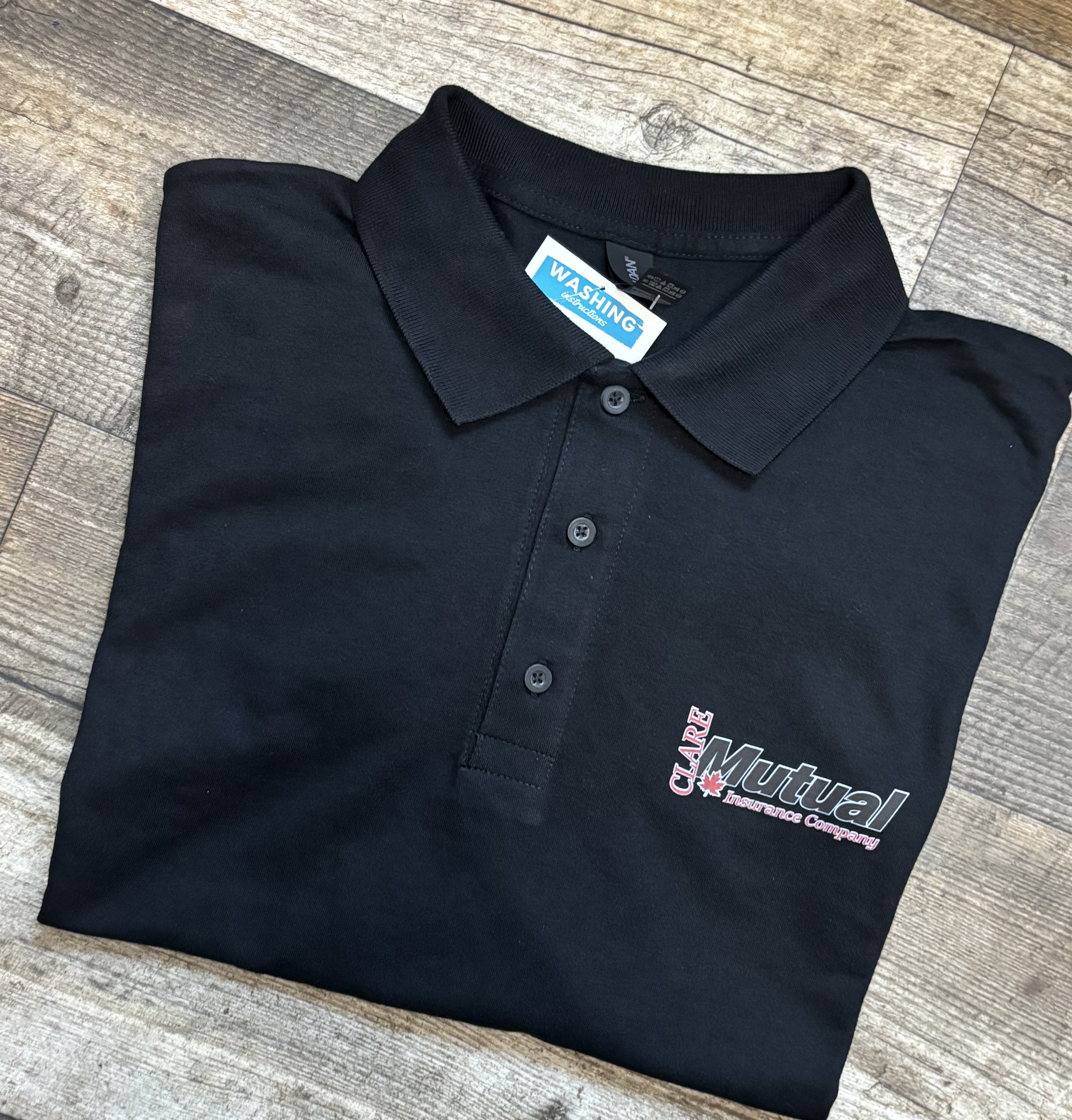 Clare Mutual Insurance branded polo shirt