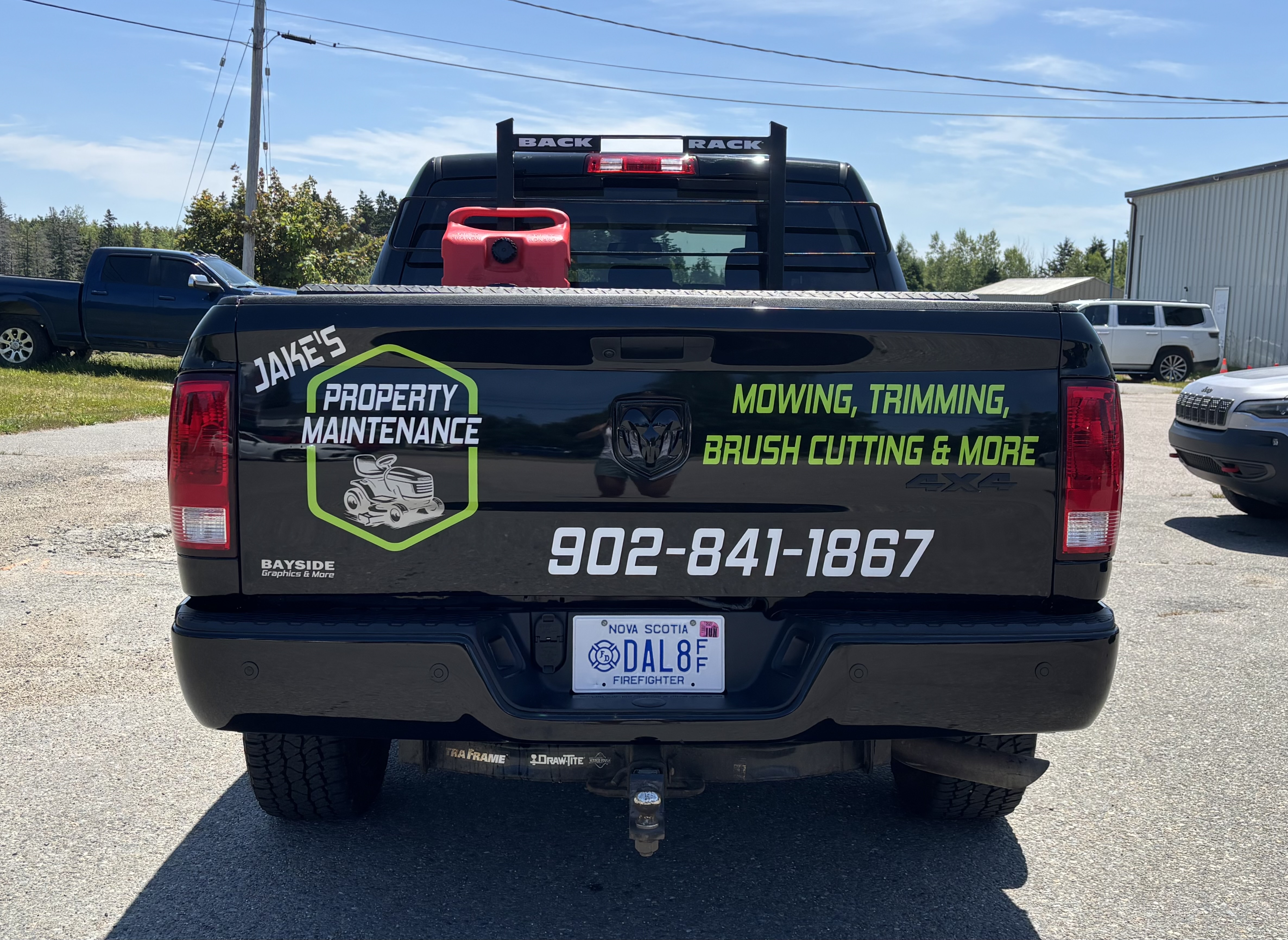 Jake's Property Maintenance tailgate graphics