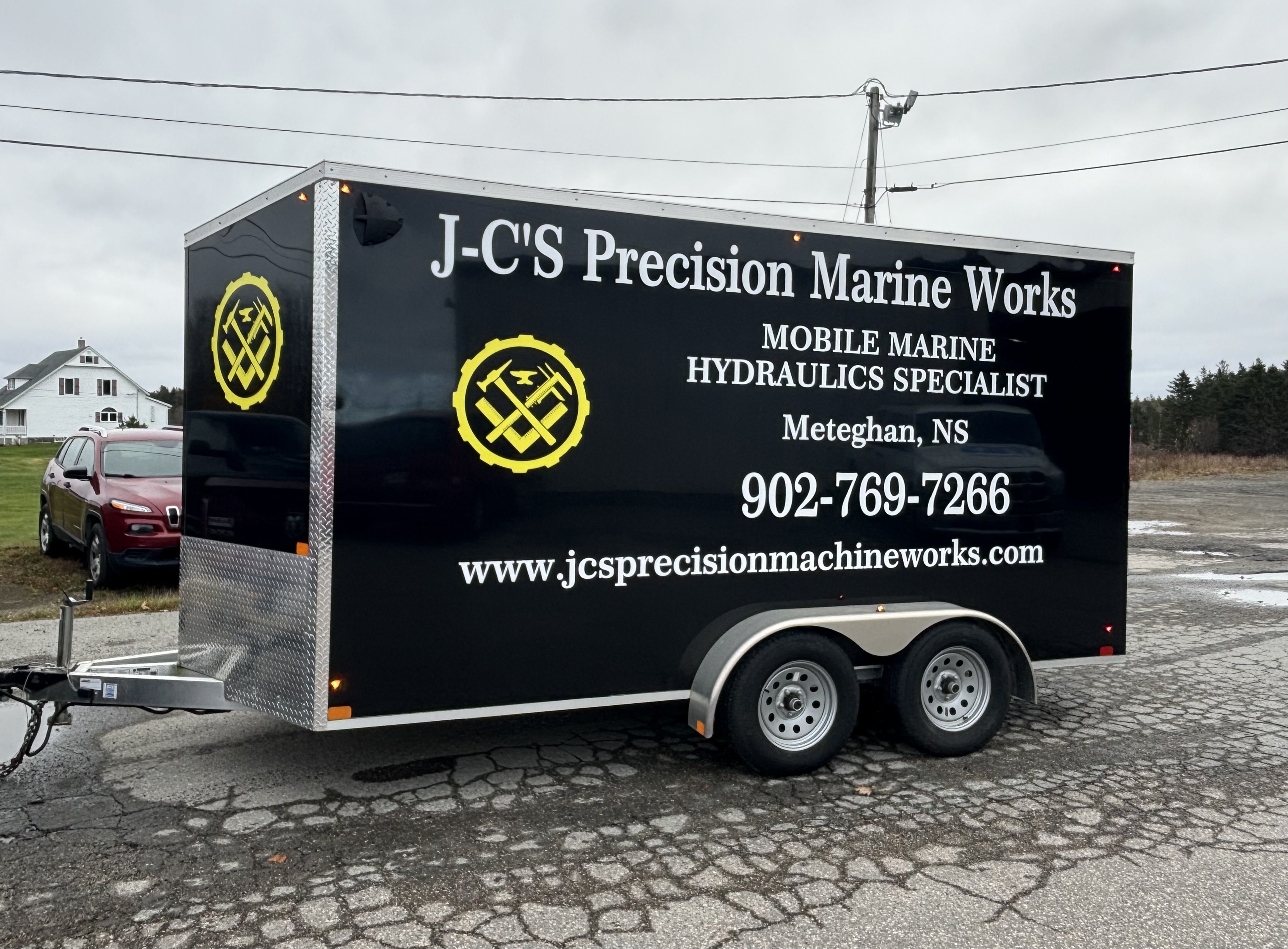 J-C's Precision Marine Works trailer — other side