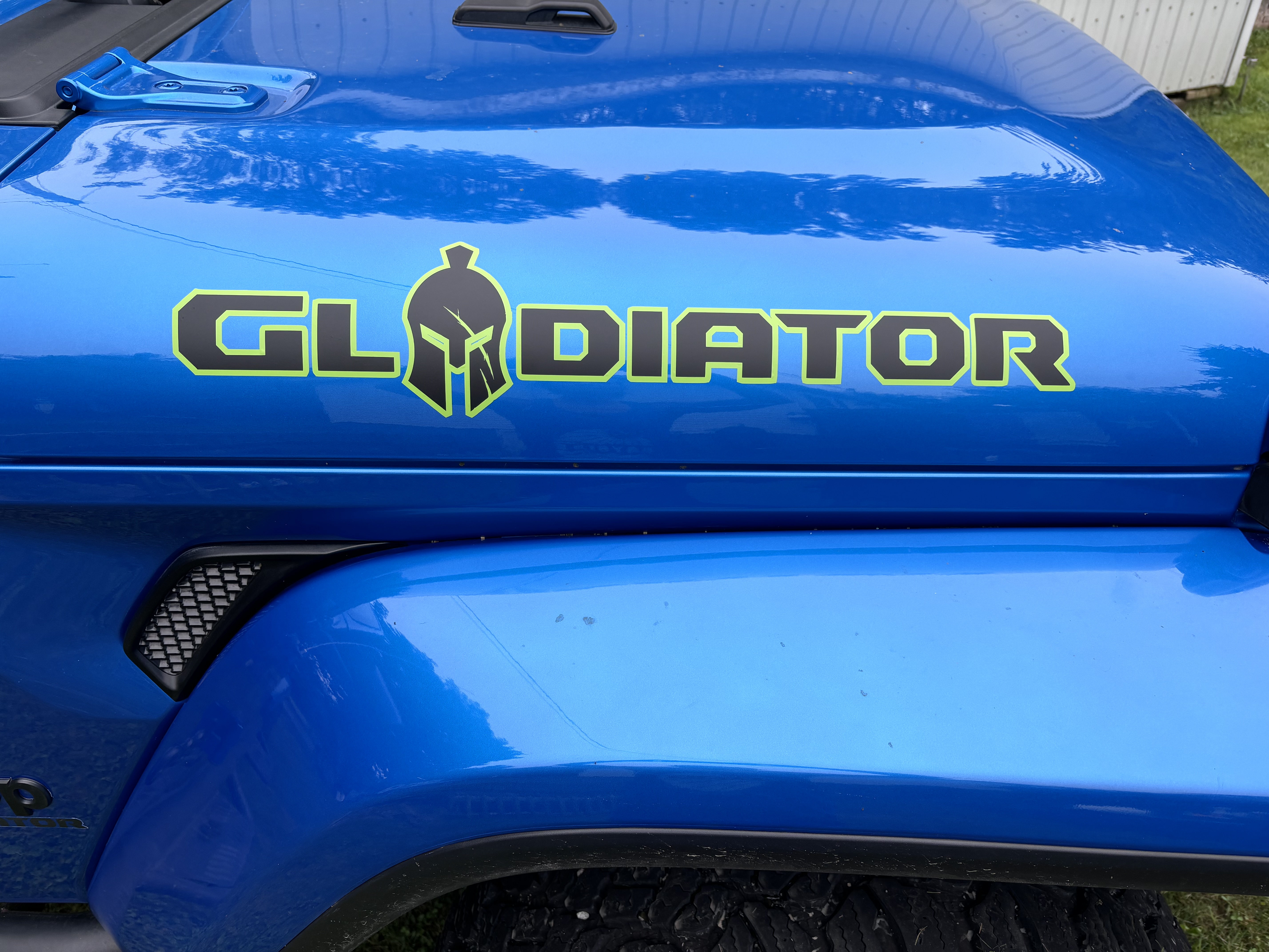 Jeep Gladiator fender decal close-up