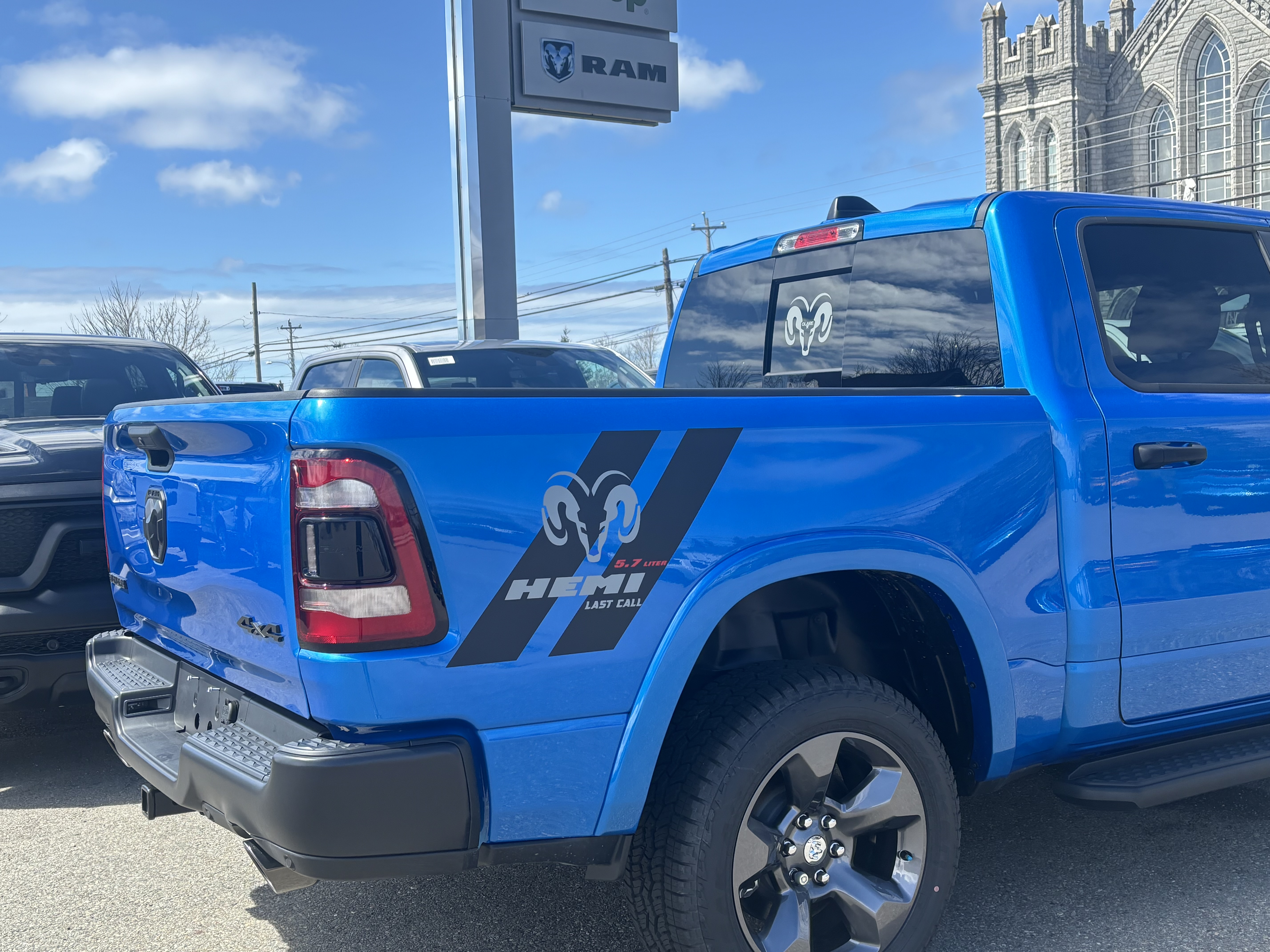 Blue RAM HEMI Last Call bed detail
