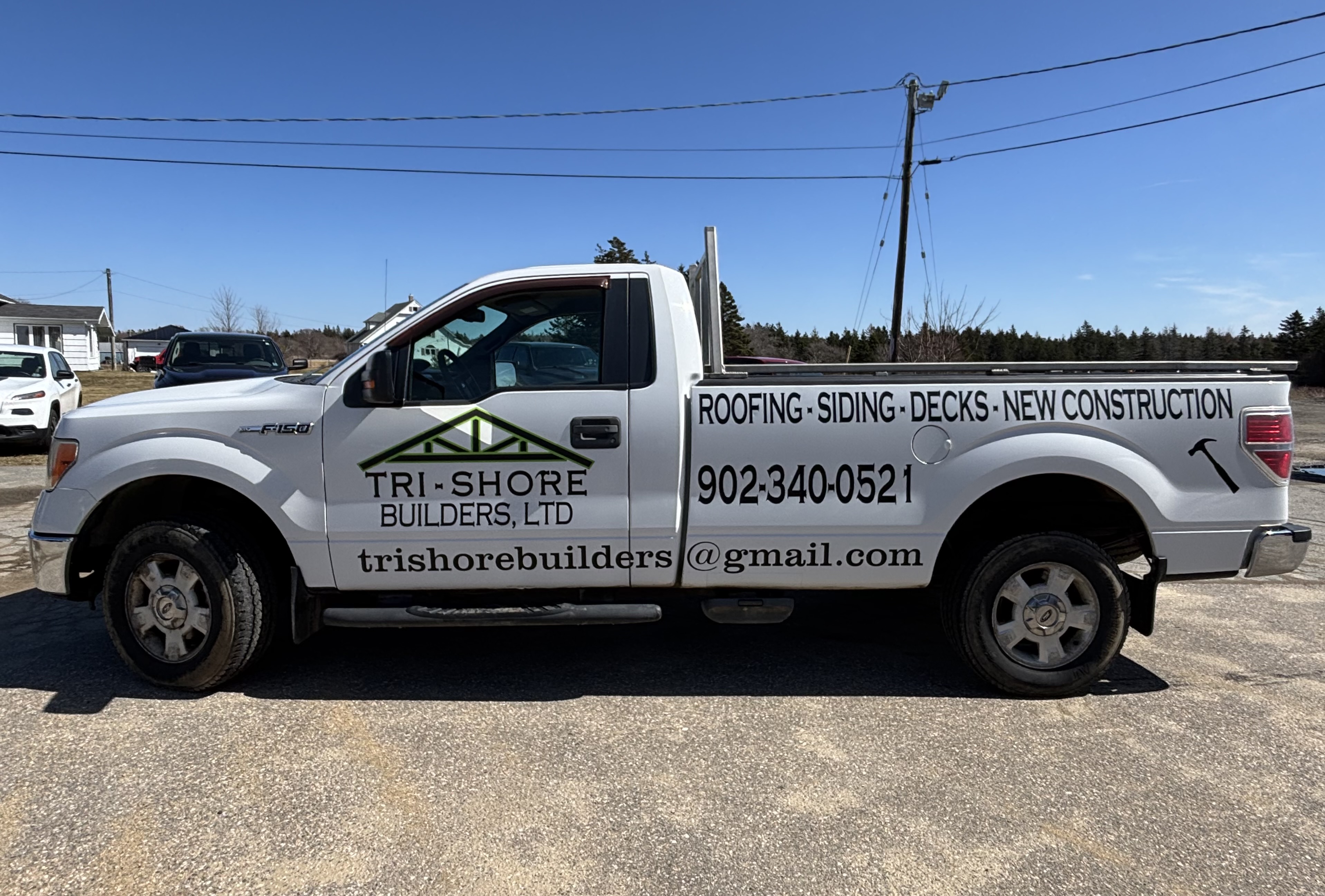 Tri-Shore Builders F-150 with business lettering