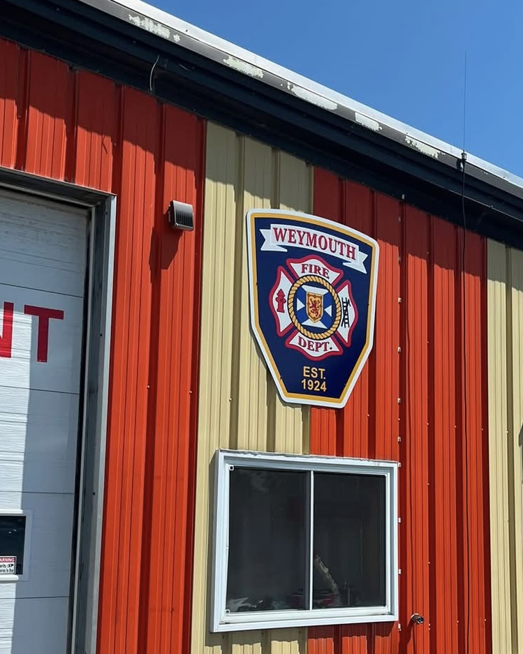 Weymouth Fire Dept Est. 1924 building crest sign